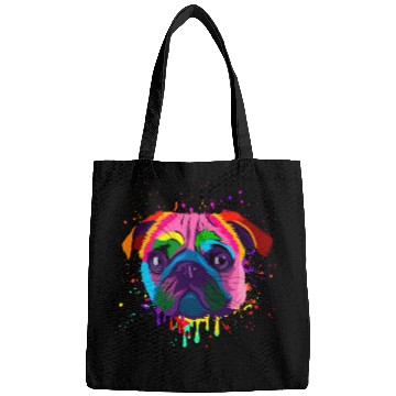 Discover Colorful Pug Head Bags