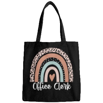 Discover Office Clerk Rainbow Leopard Funny Office Clerk Bags