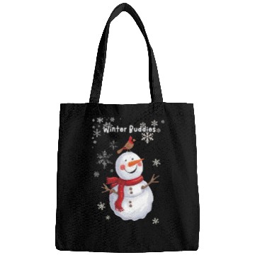 Discover Winter Buddies snowman and bird Bags