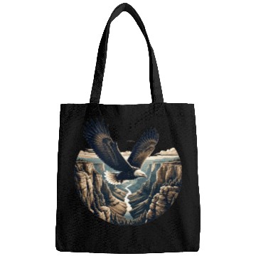 Discover Eagle soars over canyon Bags
