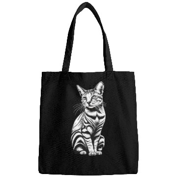 Discover Cat Black and White Bags