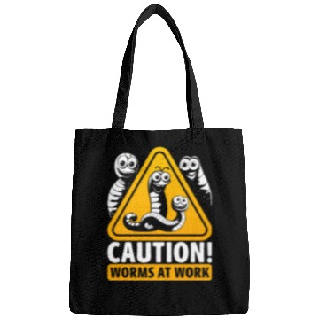 Discover Worm Farming Caution Worms At Work Bags