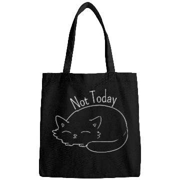 Discover lazy cat, Not today Bags