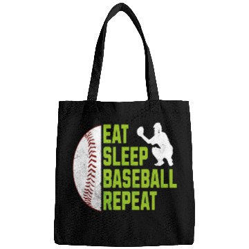 Discover Eat Sleep Baseball Repeat Baseball Player Bags