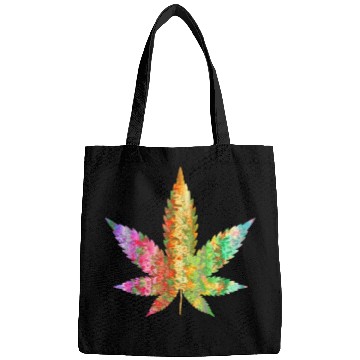 Discover Psychedelic Weed Cannabis Plant Marijuana Leaf Bags