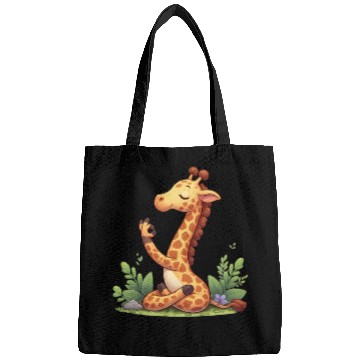 Discover Giraffe yoga practitioner Bags