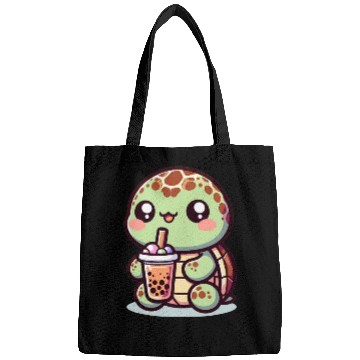 Discover Kawaii Turtle Bubble Tea Lover Cute Sea Turtle Bags