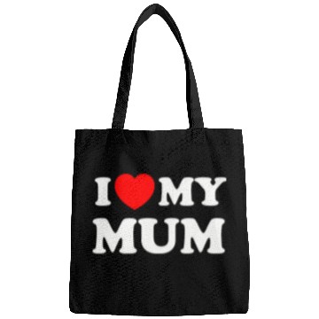Discover I love (heart) my mum Bags