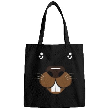 Discover Groundhog Face Rodent Groundhog Day Bags
