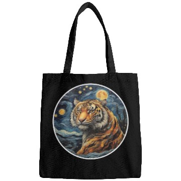 Discover tiger design in painting style Bags