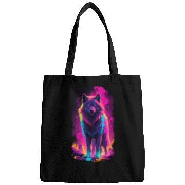 Discover neon wolf Bags