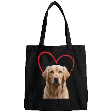 Discover Golden Retriever Embraced by Love Knows No Bounds Bags