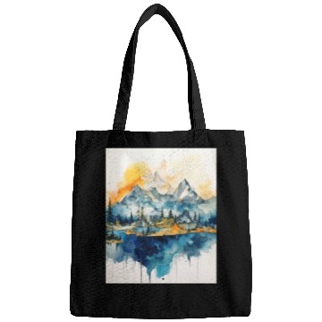 Discover Abstract Watercolor Mountain Bags