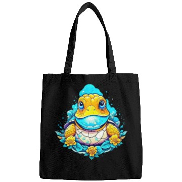 Discover Lizard sitting on top of flowers Bags