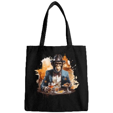 Discover Cool Business Monkey with Drink Chimpanzee Bags