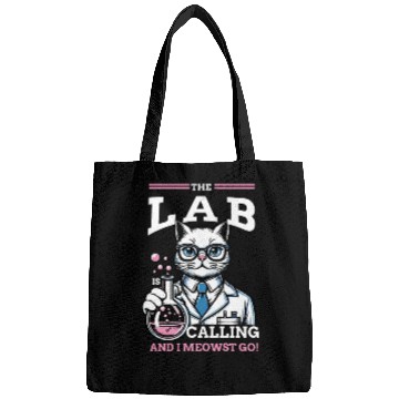 Discover Girls Lab Calling Science Funny Lab Cat Laboratory Bags