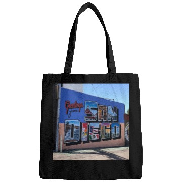 Discover Greetings From San Diego Street Art Bags