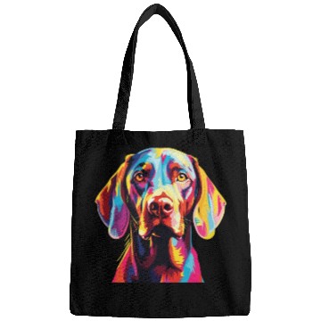 Discover Watercolor Colorful Vizsla Bags