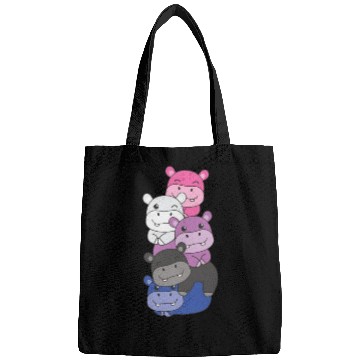Discover Genderfluid Flag Pride Lgbtq Cute Hippo Bags