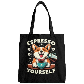 Discover corgi espresso yourself Bags