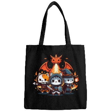Discover Cute Kawaii Cat RPG Fantasy Board Game Dragon Bags