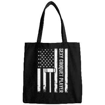 Discover Playing Croquet US Flag Sexy Croquet Player Bags