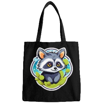 Discover Raccoon Illustration Bags