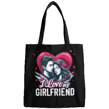 Discover I Love my girlfriend Bags