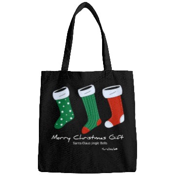 Discover Santa Claus jingle Bell Merry Christmas Gift socks Bags