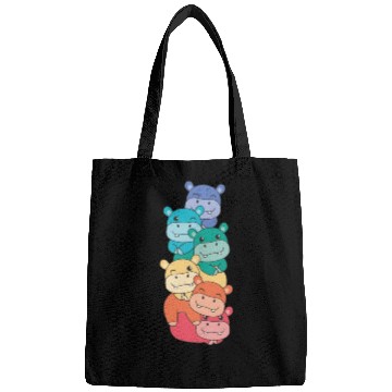 Discover Rainbow Flag Pride Lgbtq Cute Hippo Stack Bags