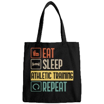 Discover Eat Sleep Athletic Training Repeat funny gift Bags