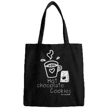 Discover Hot chocolate cookies Yardside font logo white Bags