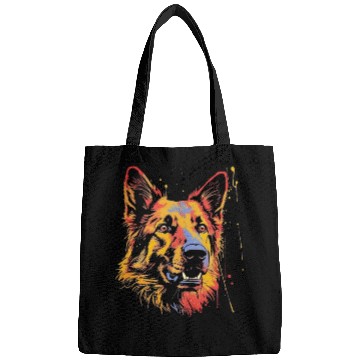 Discover German Shepherd Funny Dog Street Art Comic Pet Bags