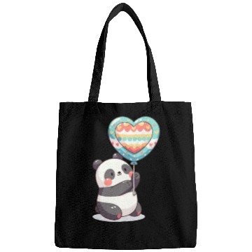Discover Sweet panda with balloon Bags