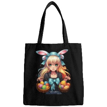 Discover Easter Day Anime Girl Bunny Ear Easter Egg Hunt Bags