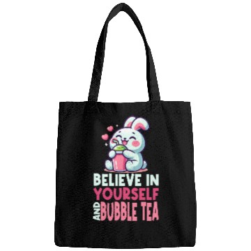 Discover Kawaii Rabbit Bubble Tea Believe In Yourself Bags