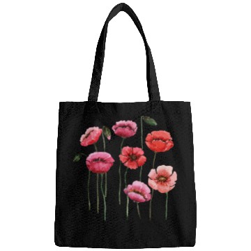 Discover Poppies, spring bloomers, summer, flower, vintage. Bags