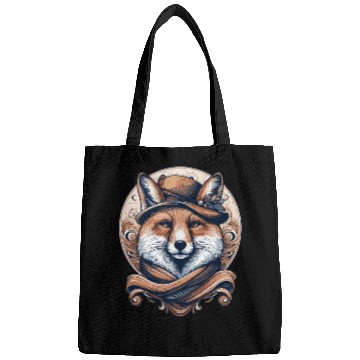 Discover gentle fox with hat Bags