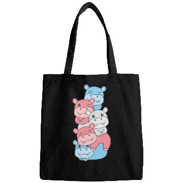 Discover Transgender Flag Pride Lgbtq Cute Hippo Stack Bags
