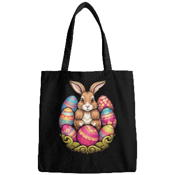 Discover Easter Bunny Rabbit Colorful Eggs Easter Egg Hunt Bags