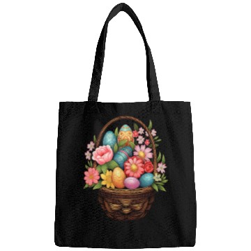 Discover Easter Day Easter Egg Basket Spring Flowers Bags