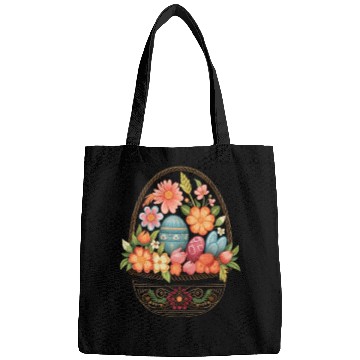 Discover Easter Day Easter Egg Basket Spring Flowers Bags
