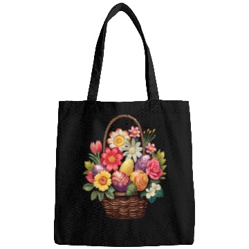 Discover Easter Day Easter Egg Basket Spring Flowers Bags