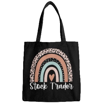 Discover Stock Trader Rainbow Leopard Funny Stock Trader Bags