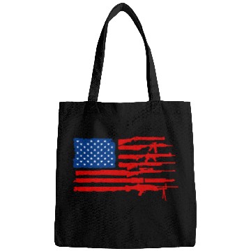 Discover Gun Rifles American Flag Bags