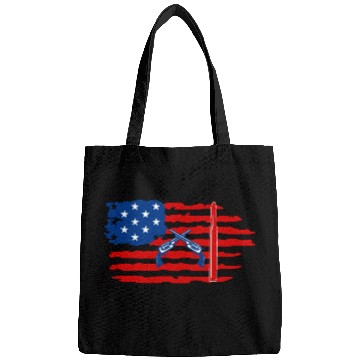Discover USA flag with gun Bags