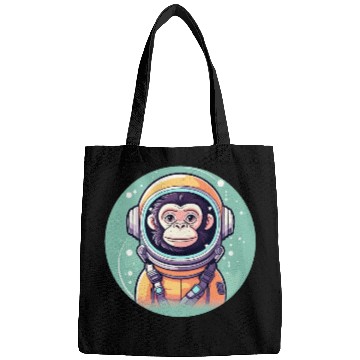 Discover Monkey Ape Astronaut Illustration Bags