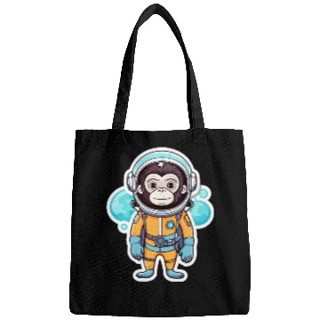 Discover Monkey Ape Astronaut Illustration Bags