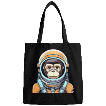 Discover Monkey Ape Astronaut Illustration Bags
