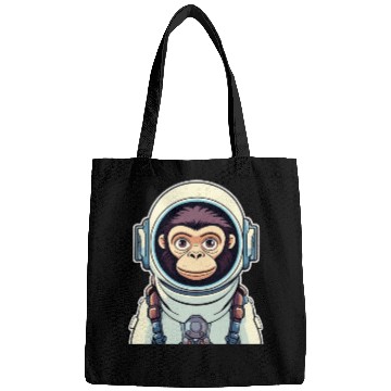 Discover Monkey Ape Astronaut Illustration Bags